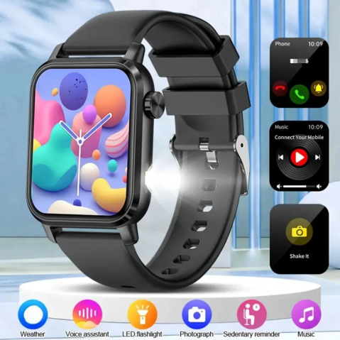 Ceas SmartWatch ZENARK® VZ 3 LITE, Ecran Ultra HD, Negru [2]