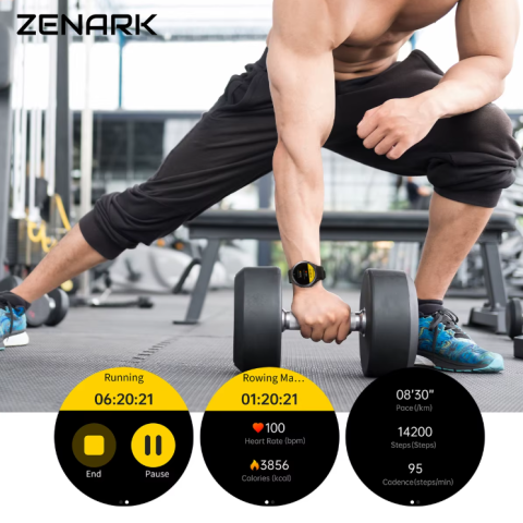 Ceas SmartWatch ZENARK® MED-X 14 PRO, Ecran IPS Ultra 4K, Functii sanatate, Negru [14]