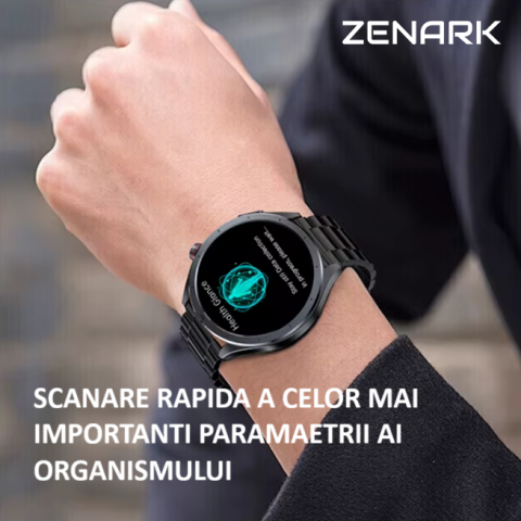 Ceas SmartWatch ZENARK® MED-X 14 PRO, Ecran IPS Ultra 4K, Functii sanatate, Negru [8]