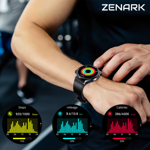 Ceas SmartWatch ZENARK® MED-X 14 PRO, Ecran IPS Ultra 4K, Functii sanatate, Negru [15]