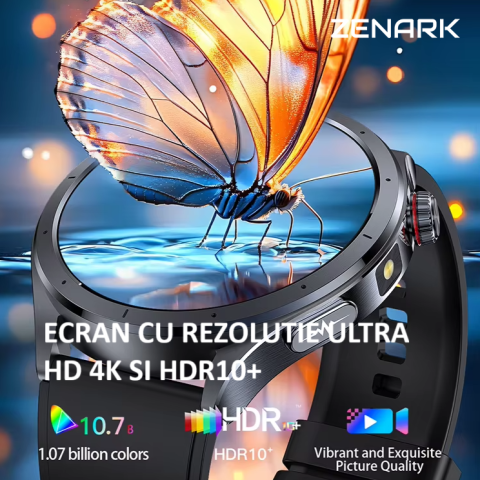 Ceas SmartWatch ZENARK® MED-X 14 PRO, Ecran IPS Ultra 4K, Functii sanatate, Negru [7]