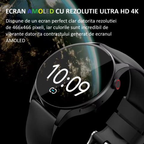 Ceas SmartWatch ZENARK® Y8 LITE, Ecran AMOLED, Ultra HD 4K, Roz [2]