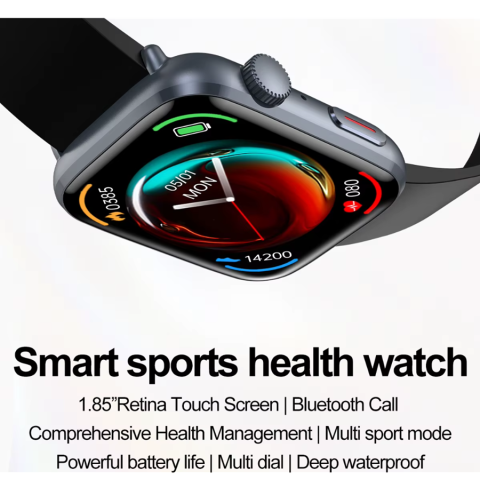 Ceas SmartWatch ZENARK® T9, Ecran Retina Ultra HD, Functii sanatate, 100+ Sporturi, Negru [4]