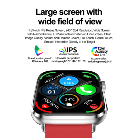 Ceas SmartWatch ZENARK® T9, Ecran Retina Ultra HD, Functii sanatate, 100+ Sporturi, Negru [7]