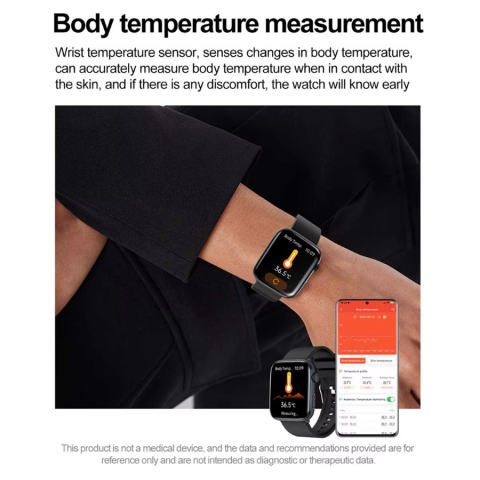 Ceas SmartWatch ZENARK® T9, Ecran Retina Ultra HD, Functii sanatate, 100+ Sporturi, Negru [14]