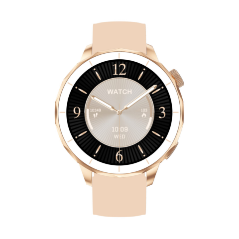 Ceas SmartWatch Dama ZENARK® Watch H65 PRO, 2 Bratari, Ecran AMOLED, Ultra HD 4K, Gold/Rose [3]