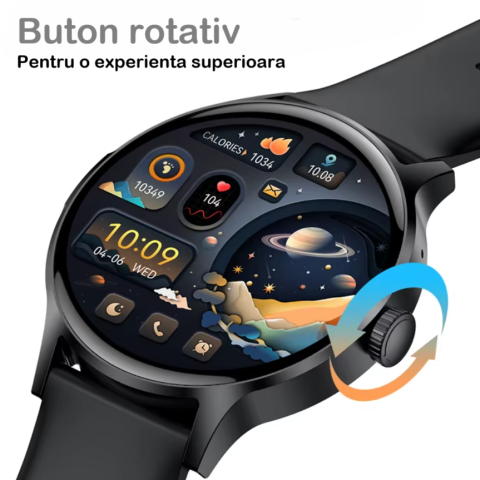 Ceas SmartWatch ZENARK® H30, 2 Bratari, Ecran AMOLED, Rezolutie Ultra HD 4K, Negru [2]
