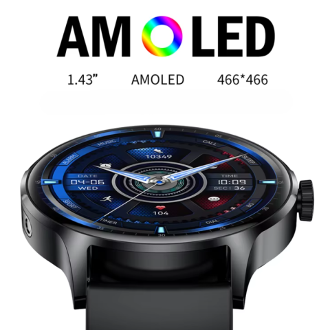 Ceas SmartWatch ZENARK® H30, 2 Bratari, Ecran AMOLED, Rezolutie Ultra HD 4K, Negru [1]
