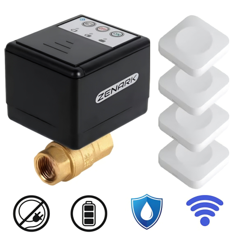 SISTEME ANTI-INUNDATIE - Sistem anti-inundatie Zenark RF-4 DN20 3/4 cu 4 senzori wireless