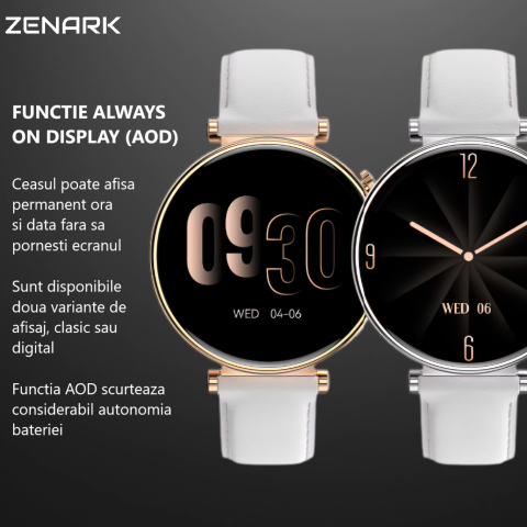 SmartWatch de Dama ZENARK® WatchFit GT5 PRO, Silver - RESIGILAT [4]