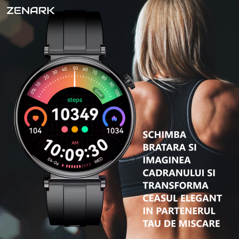 SmartWatch de Dama ZENARK® WatchFit GT5 PRO, Silver - RESIGILAT [8]