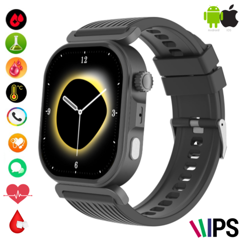Super REDUCERI cu transport gratuit - Ceas SmartWatch ZENARK® H10, Ecran IPS HD, Negru