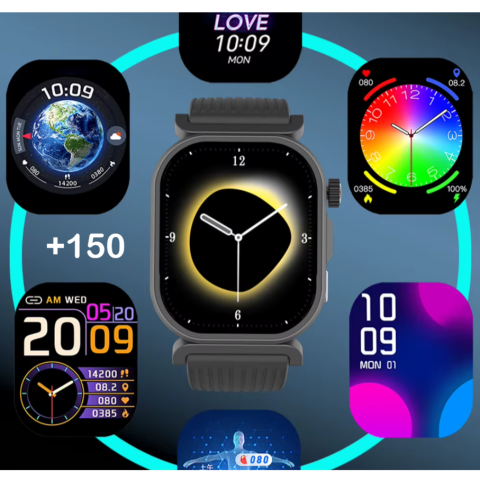 Ceas SmartWatch ZENARK® H10, Ecran IPS HD, Negru [11]