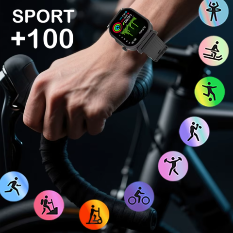 Ceas SmartWatch ZENARK® H10, Ecran IPS HD, Negru [8]