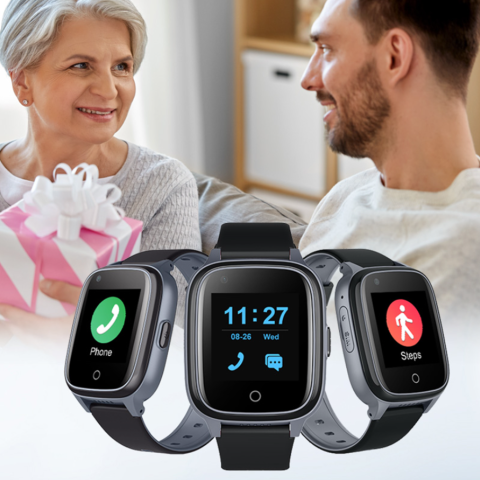 Smartwatch pentru Seniori/Adulti cu Cartela SIM ZENARK® G4 Elder PRO, Negru [9]