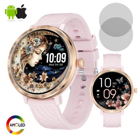 SLIM series - SmartWatch ZENARK® XN 7 PRO, Ecran AMOLED, Gold