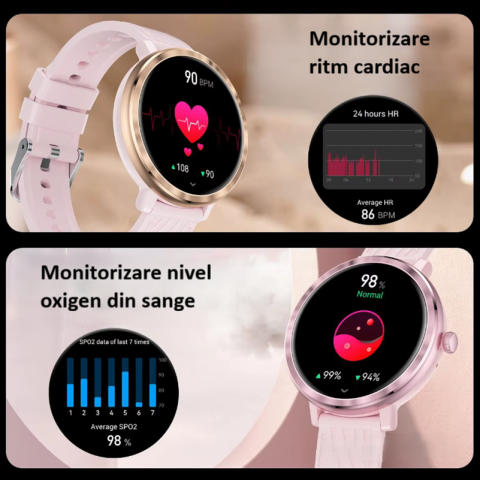 SmartWatch ZENARK® XN 7 PRO, Ecran AMOLED, Gold [3]
