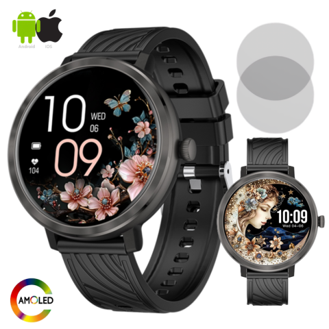 AMOLED series - SmartWatch ZENARK® XN 7 PRO, Ecran AMOLED, Negru
