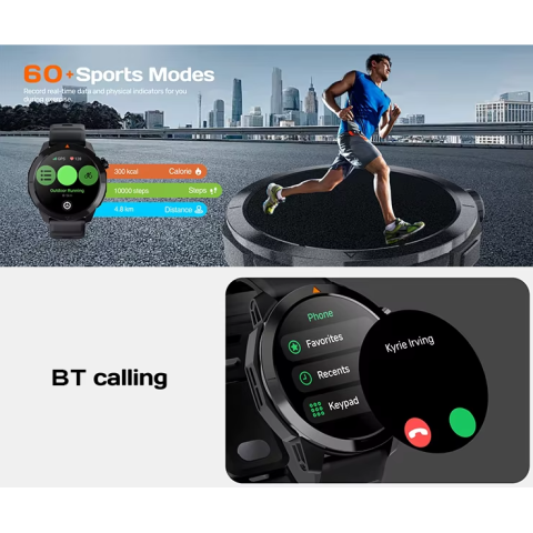 Smartwatch ZENARK® XN7 LITE, Ecran AMOLED, Subacvatic 3 ATM, Busola, GPS integrat, Altimetru, Barometru, Gri [9]