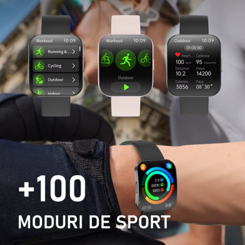 Smartwatch dama ZENARK ULTRA 17 Roz curbat | AMOLED & Apeluri Bluetooth [10]