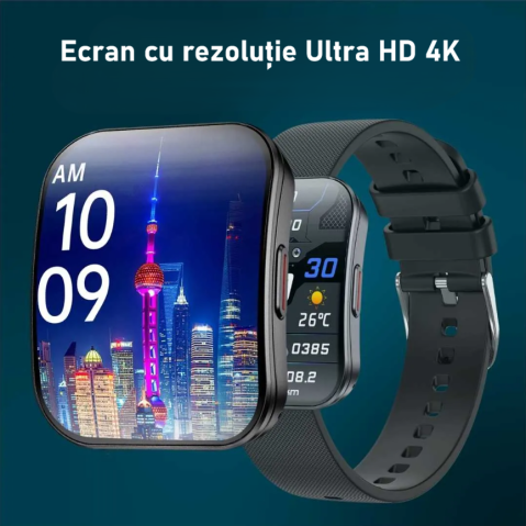 Smartwatch dama ZENARK ULTRA 17 Roz curbat | AMOLED & Apeluri Bluetooth [7]