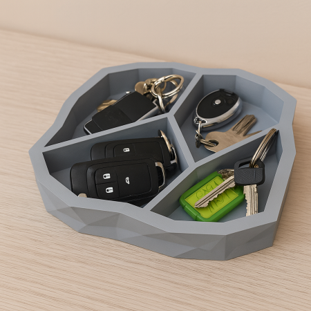 Pentru Casa - Organizator Geometric pentru Chei și Accesorii – Printat 3D din PLA