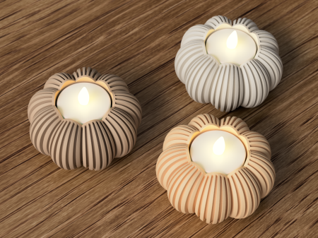 Suport Lumanare LED in forma de Dovleac [1]