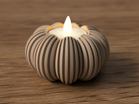 Suport Lumanare LED in forma de Dovleac [3]