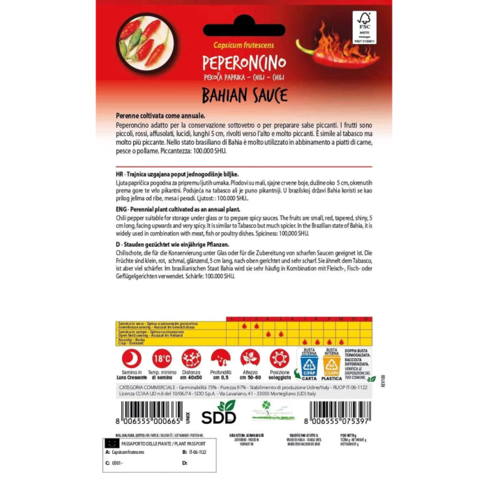Seminte de ardei iute Bahian Sauce Chili - ardei foarte picant pentru sosuri si conserve [2]
