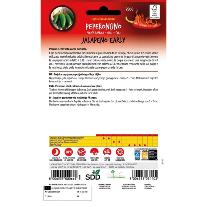 Seminte de ardei iute Jalapeno timpuriu - ardei mexican pentru muraturi si umplut [2]
