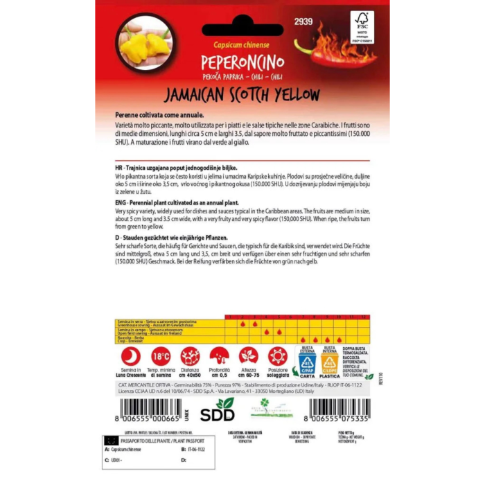 Seminte de ardei iute Scotch Bonnet galben - ardei jamaican foarte picant [2]