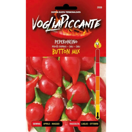Seminte - Seminte de ardei iute Button Mix - planta compacta pentru ghiveci si consum proaspat
