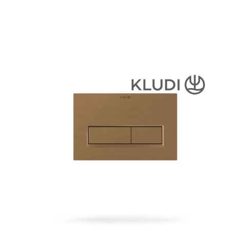 Sanitare - Clapeta actionare WC KLUDI Unifix - Bronz periat, dubla comanda