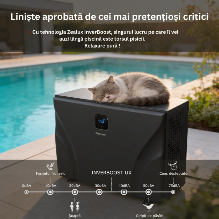 Pompă de căldură inverter Zealux InverBoost UX35T – 35 kW, Trifazat 400V, COP 16 – Piscine până la 160 m³ [4]