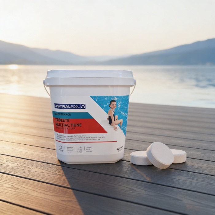 Tablete Clor Multiactiune AstralPool 250g – Dezinfectant Algicid Floculant – Piscine Ceramice 5kg [4]
