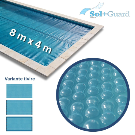 Prelate de vara - Prelată solară GeoBubble Sol+Guard 500 microni 4x8m - acoperire vară cu bule pentru piscină