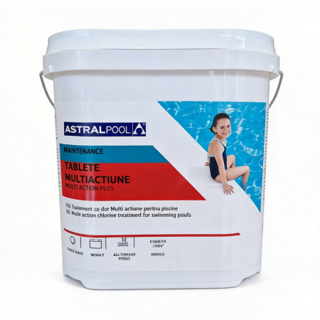 Tablete Clor Multiactiune AstralPool 250g – Dezinfectant Algicid Floculant – Piscine Ceramice 5kg [2]