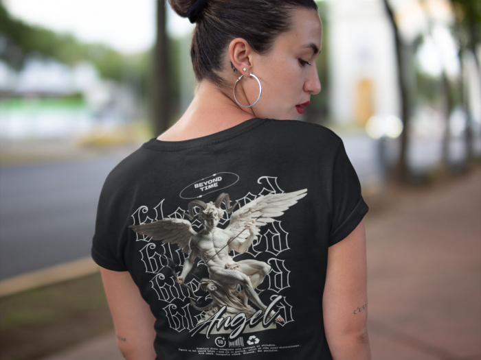Tricou Blessed Angel – Înger gotic urban cu mesaj puternic – Hypewear [1]