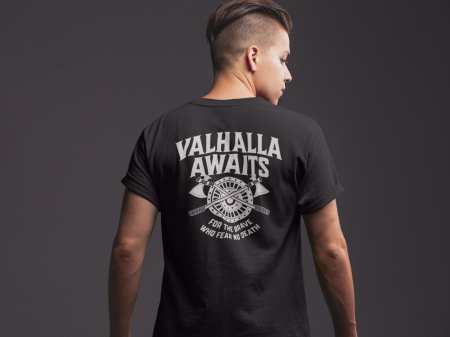Tricou Viking „Valhalla Awaits” – Streetwear Nordic pentru Bărbați [1]