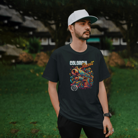 Tricouri Streetwear – Cultura urbană într-un design autentic | Hypewear.ro - Tricou  Colorful Revolt – pistol graffiti colorat