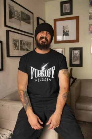 Tricouri Streetwear – Cultura urbană într-un design autentic | Hypewear.ro - Tricou cu mesaj “Fuck Off… Please” – atitudine și confort