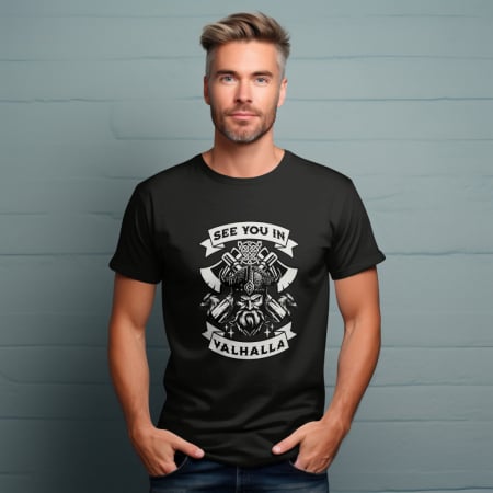 Tricouri Streetwear – Cultura urbană într-un design autentic | Hypewear.ro - Tricou See You in Valhalla – Spirit Viking & Design Nordic | Hypewear.ro