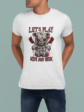Tricouri Streetwear – Cultura urbană într-un design autentic | Hypewear.ro - Tricou Let’s Play Hide and Seek | Tricouri Funny Horror | Hypewear.ro
