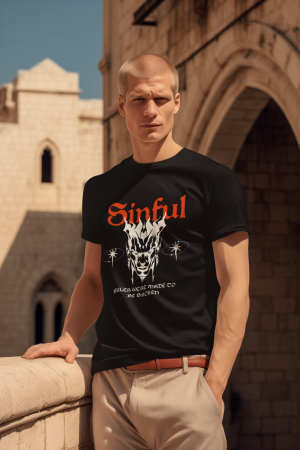 Tricouri Streetwear – Cultura urbană într-un design autentic | Hypewear.ro - tricou-sinful-rules-were-made-to-be-broken-demon-inger-dark-rebel