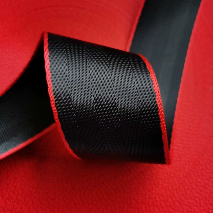 Banda centura de siguranta TUNING, culoare Negru-Rosu, latime 46 mm, pret/m liniar [2]