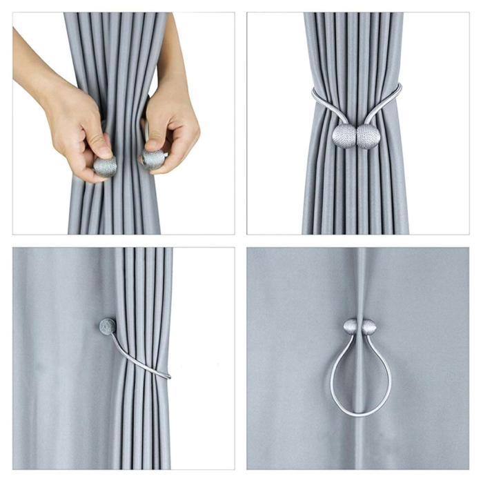 Bratara magnetica de prindere perdele/draperii, model GOLDEN BALLS [2]