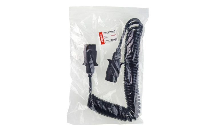 Cablu electric pentru remorca spiralat cu prize 7PIN 12V 6m [2]