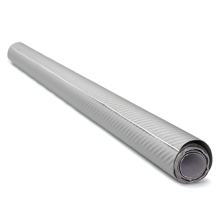 Folie colantare auto Carbon 3D - Argintiu (3m x 1,27m) [2]