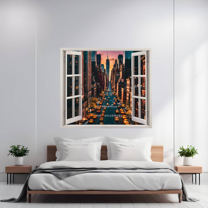 Folie imprimata color pentru decor perete locuinta, dimensiune 125 x 110cm, model: VIEW TO HAVEN 19 [1]