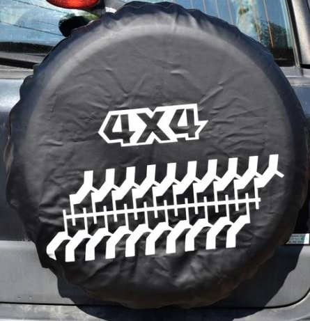 Husa roata de rezerva din "imitatie piele" neagra, pentru autovehicule de teren, marime 16" [2]